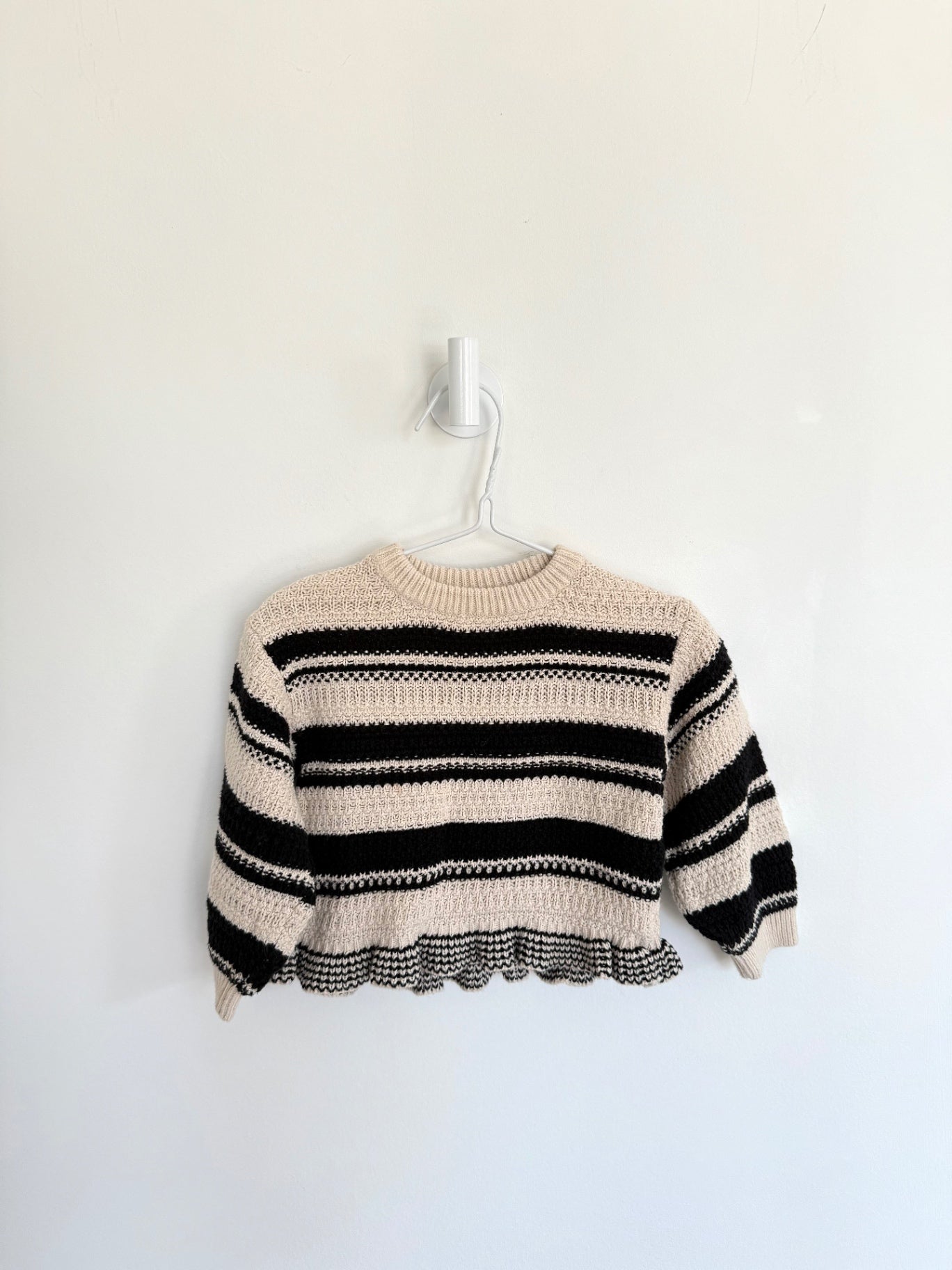 Zara Sweater 9-12 months Cream/Black