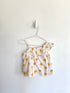 baby Gap Top 6-12 months White w/yellow flowers