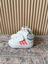 Adidas Shoes size 8K White with pink and blue accents