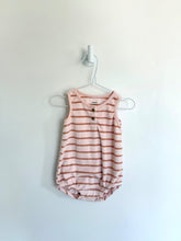 Carters Romper 9 months Light pink w/ brown stripes