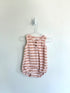Carters Romper 9 months Light pink w/ brown stripes