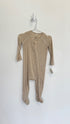 Quincy Mae Pajamas 6-12 months Cream w/sage polka dots