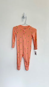Purely Soft- Carters Pajama 6 months Orange w/pineapples