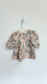 Newbie Dress 2-4 months cream bunny