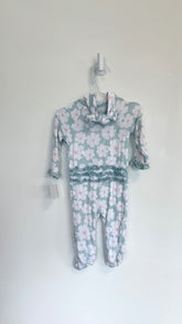 Milk Berry Pajamas 3-6 months blue floral
