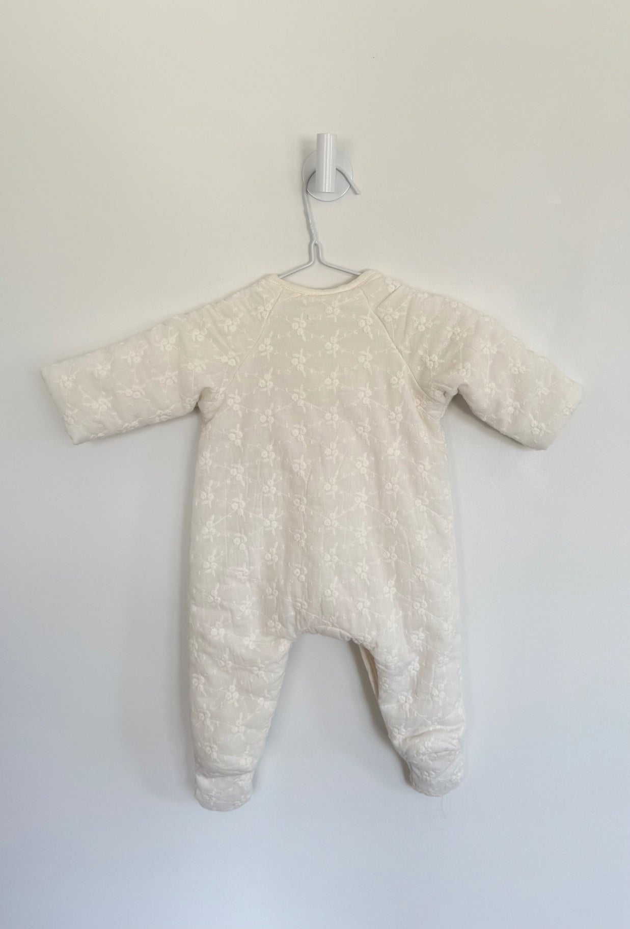 Zara Outerwear- Bunting Suit 1-3 months white