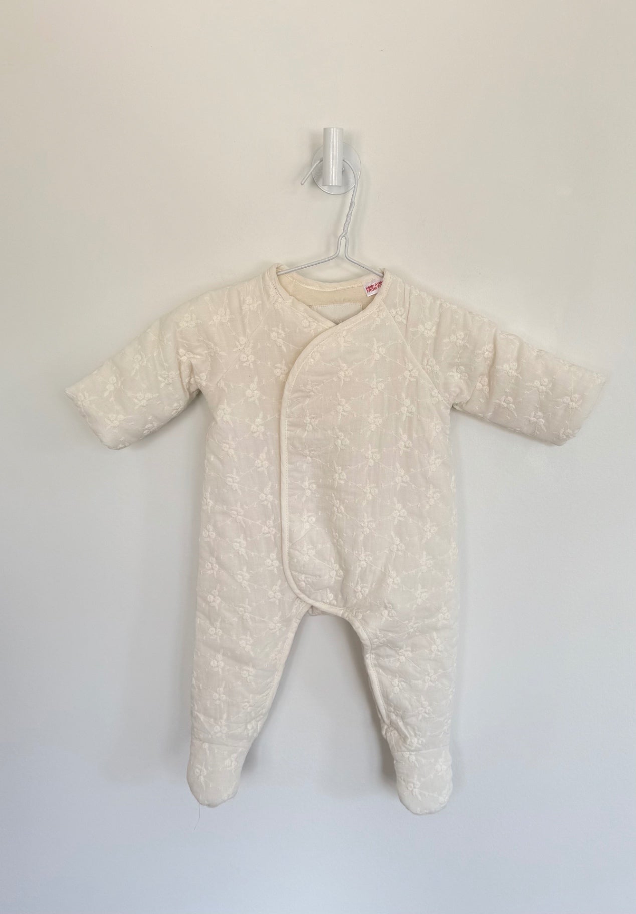Zara Outerwear- Bunting Suit 1-3 months white