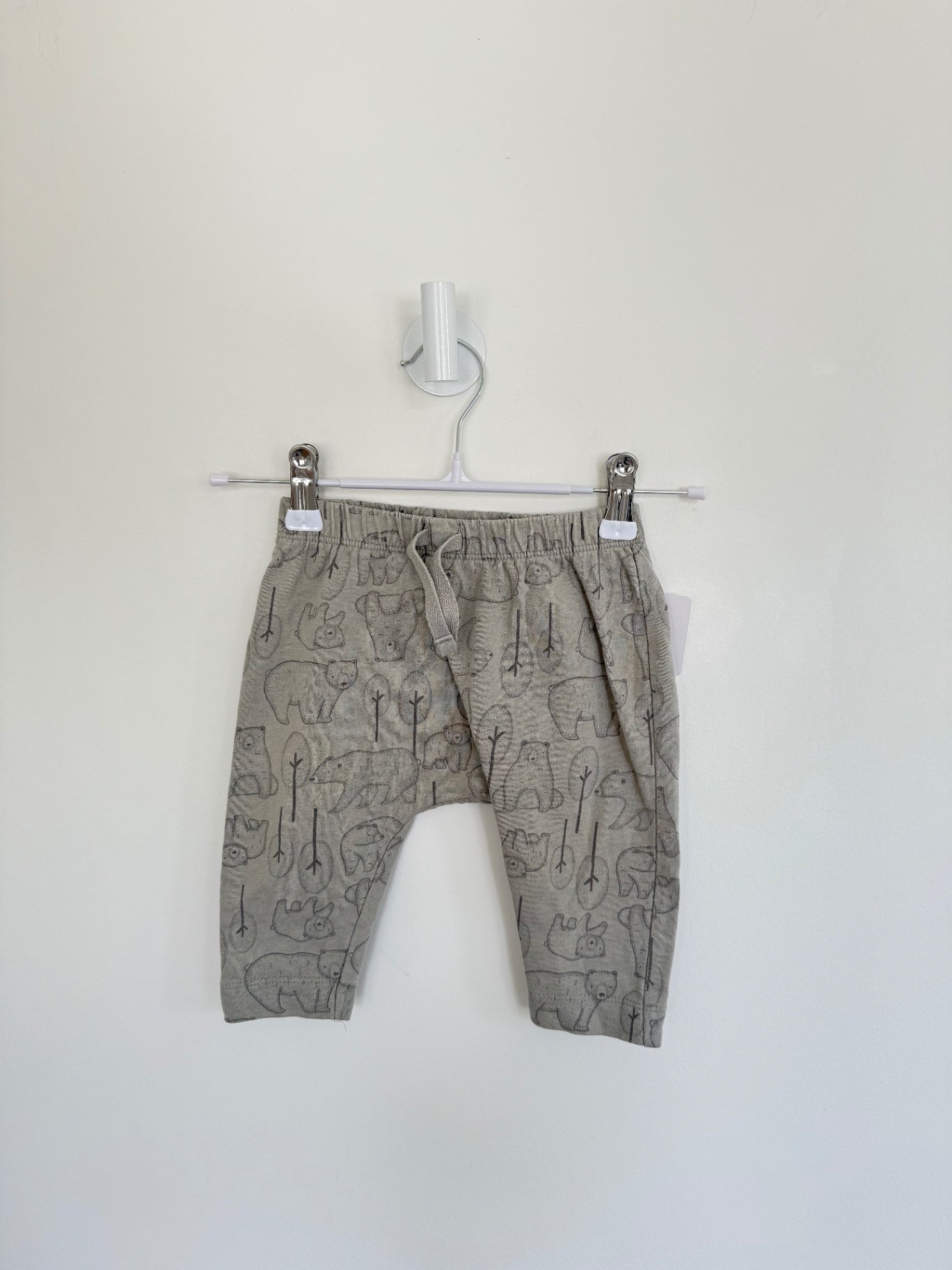 anko baby Pants 3-6 months Grey w/bears