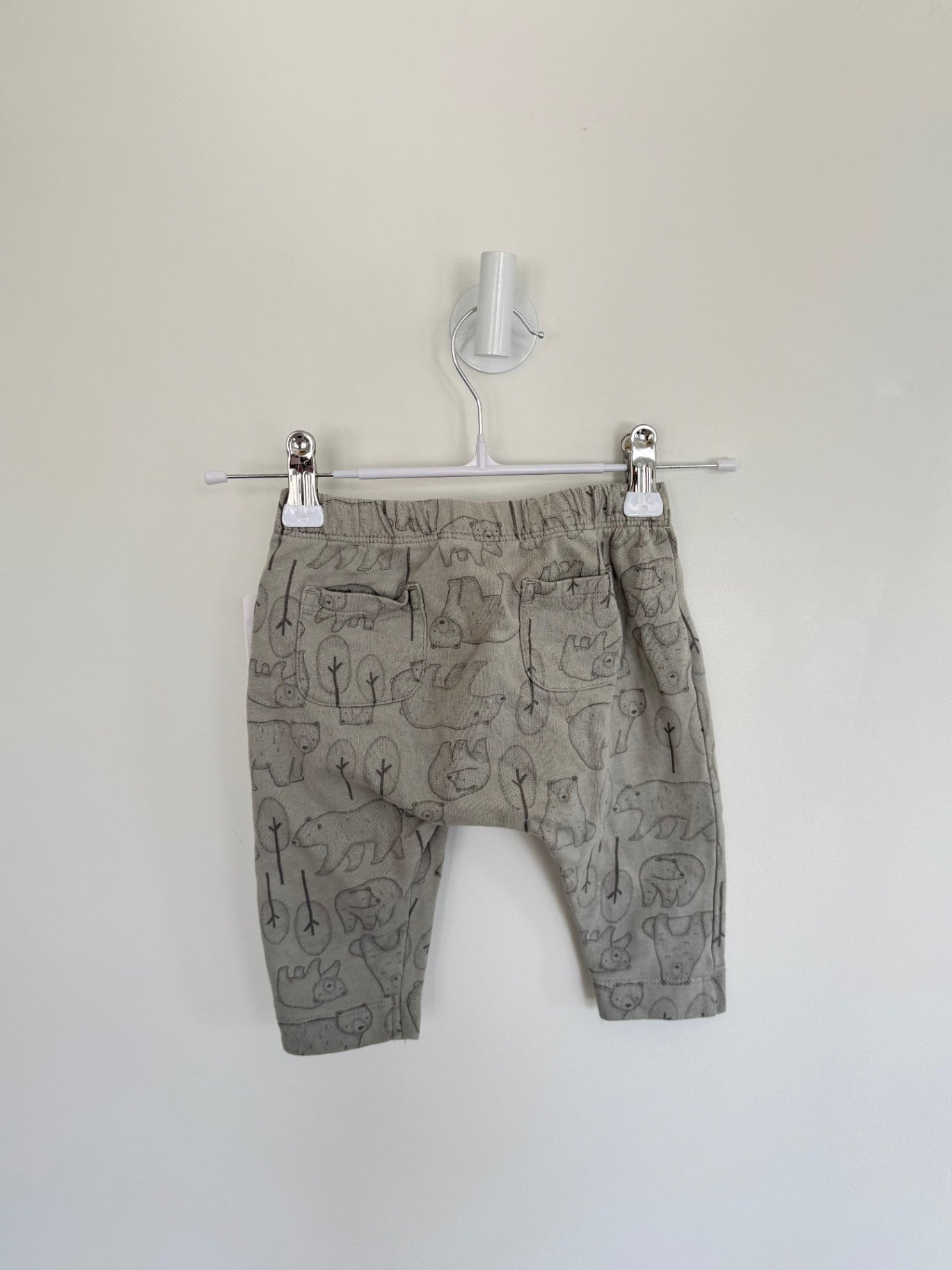 anko baby Pants 3-6 months Grey w/bears